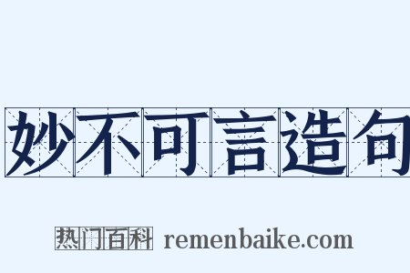 妙不可言造句是什么意思的图片
